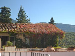 a house with red ivy growing on the side of it at Belvilla by OYO Cipresso in Pelago