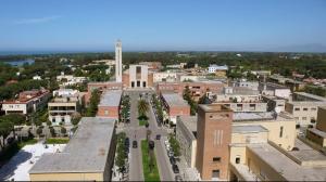 an aerial view of a city with buildings and a street at Hotel Centrale in Sabaudia +6 photos