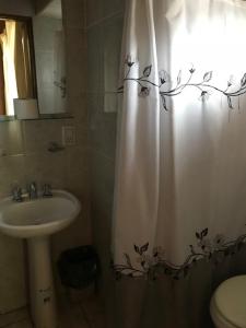 Ένα μπάνιο στο Hostal Rio Ona