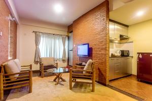 Η κουζίνα ή μικρή κουζίνα στο Gaju Suite Hotel