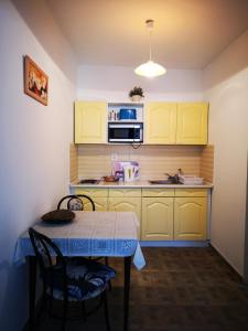 Kuchyň nebo kuchyňský kout v ubytování Ráday Apartman