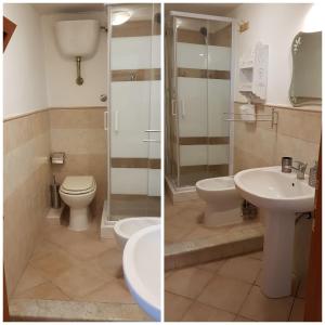 A bathroom at Tabor 1 garden & parking
