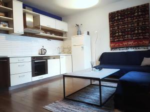 Kuchyň nebo kuchyňský kout v ubytování Blue Dreams Apartment