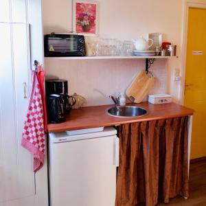 Кухня или мини-кухня в Bed & Breakfast "Bij Lucie"
