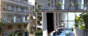 un collage di foto di un edificio con balcone di Il Sanfilippo a Napoli