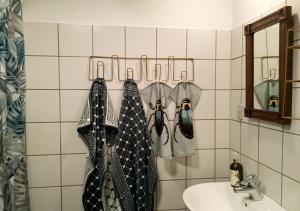 A bathroom at Hørhaven B&B