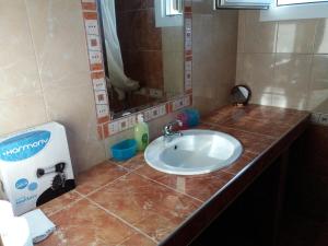 A bathroom at Dimitrios Apartments