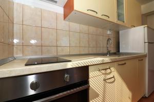 Kuchyň nebo kuchyňský kout v ubytování Apartments Slađana