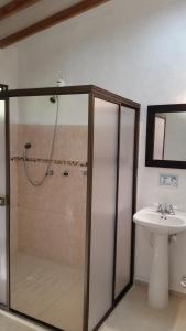 Koupelna v ubytování Hotel Faroazul RNT12633