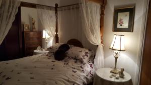 アンブルにあるWind Rose Cottageの寝床に横たわる女