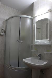 Vonios kambarys apgyvendinimo įstaigoje Pensiunea Colina