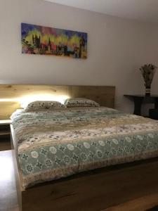 Een bed of bedden in een kamer bij Regim Hotelier Pietonală