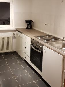 Kuchyň nebo kuchyňský kout v ubytování Ferienwohnung Krahm