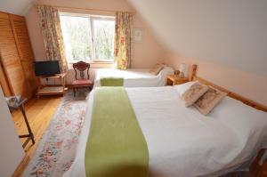 Voodi või voodid majutusasutuse Camillaun Lodge with Lough Corrib Boat Hire toas