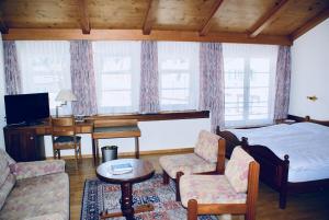 TV a/nebo společenská místnost v ubytování Hotel du Pont