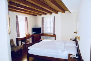 TV a/nebo společenská místnost v ubytování Hotel du Pont