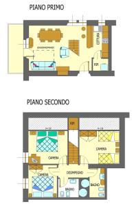 Půdorys ubytování Rustico nelle Dolomiti