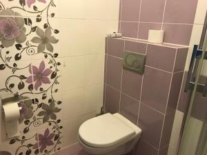 Koupelna v ubytování Hotel Hokejka