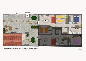 un plano del piso de una casa en Capo d'Orlando Apartments, en Capo dʼOrlando