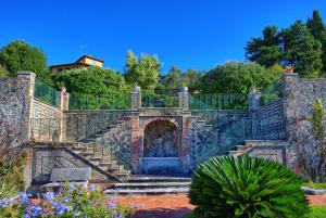 A garden outside Villa Camaiore by PosarelliVillas