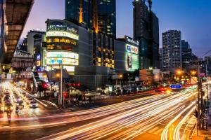 Udsigt til Bangkok eller udsigt til byen taget fra hotellet