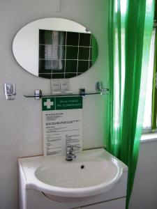 Koupelna v ubytování Rainmühle