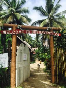 a sign that reads welcome to buenaventura at Buenaventura Beachresort in Nauhang