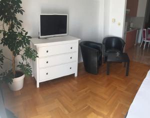 TV a/nebo společenská místnost v ubytování Studio apartman Lara ***