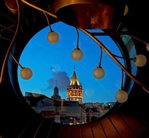 a view of a building with a clock tower at Hotel Momento Golden Horn in Istanbul