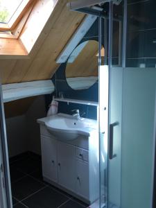 Koupelna v ubytování Manoir le Bout du Pont