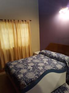 1 Schlafzimmer mit 2 Betten und einem Fenster in der Unterkunft Monoambiente in Tandil