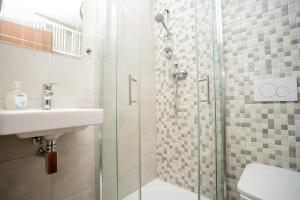 A bathroom at Hotel U koně