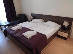 Voodi või voodid majutusasutuse Hotel Gino Wellness Rabath toas