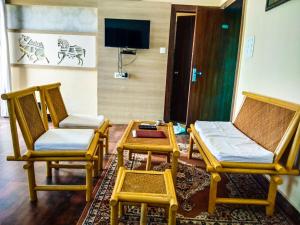 O zonă de relaxare la Dwivedi Hotels Sri Omkar Palace
