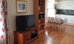 
A television and/or entertainment center at Irenegarden - Panorama apartment
