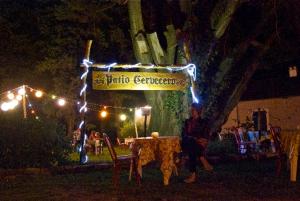 a woman standing in front of a table with lights at Hostería La Península in Villa Ventana +62 photos