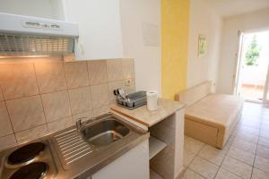 Kuchyň nebo kuchyňský kout v ubytování Apartments Duki