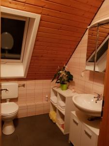 Ένα μπάνιο στο Ferienwohnung Seligenporten +30 φωτογραφίες