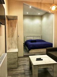 une chambre avec un lit, une table et un canapé dans l'établissement Apartment G&G, à Tbilissi
