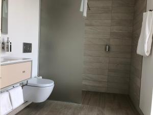 Koupelna v ubytování Hotel Skivehus