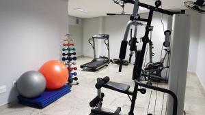 Fitness centrum a/nebo fitness zařízení v ubytování Hotel Saron