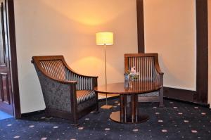 Ein Sitzbereich in der Unterkunft Hotel Petr