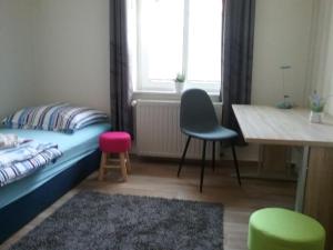 Ruang duduk di Ferienwohnung Paul