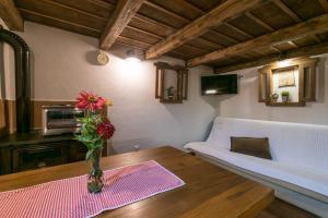 Televízia a/alebo spoločenská miestnosť v ubytovaní Holiday home Podgaj