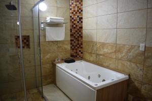 Koupelna v ubytování Hotel Las Candelas de Huamantla