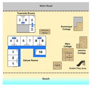 ein Blockdiagramm einer Hauptstraße in der Unterkunft Bpod El Nido in El Nido