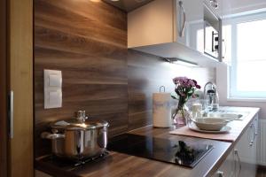 Kuchyňa alebo kuchynka v ubytovaní Diana Apartments Karlovy Vary
