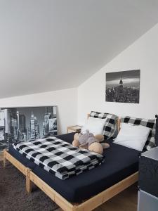 Postel nebo postele na pokoji v ubytování Apartmány Tylovice