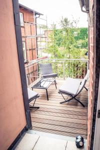 Balkón nebo terasa v ubytování Schwerin City Apartment