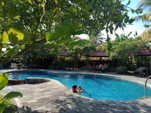 Piscina de la sau aproape de Rini hotel